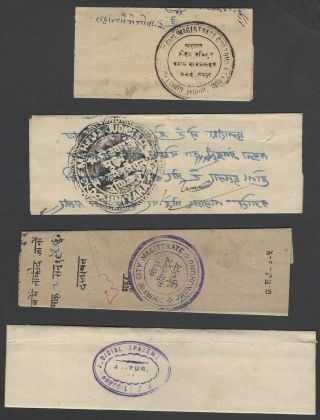 India Jaipur State Mainly 19th Century Documents With Official Seals (38)