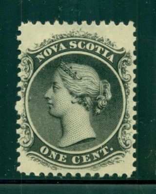 Nova Scotia 8 Sg19 Mh 1863 1c Blk Qvic Cat$15