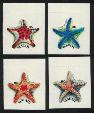 Vanuatu Starfish 4v Self - Adhesive Top Margins Mnh Sg 928 - 931
