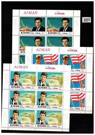 Ajman - Mnh - Kennedy - Flag - Usa