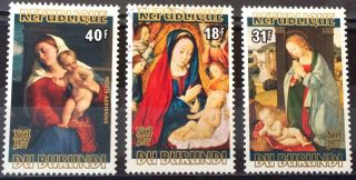 World Stamps Burundi 1977 Line 3 Stamps Christmas Stamps (b5 - 6kk)