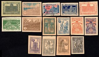 Azerbaijan 1921 Group Of 15 Stamps Liapin H1 - H6 Mng Cv=6€ Lot2