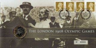 Gb Royal Mail/royal 2008 Olympic Games Fdc With Commemorative £2 Coin