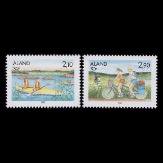 Aland 1991 - Northern Edition Bicycle Boat Sports - Sc 60/1 Mnh