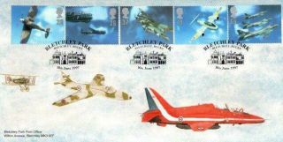 Bletchley Park Post Office Official Aircraft Fdc 10 - 6 - 97 Bletchley P.  O.  Shs F2