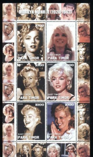 (939029) Marilyn Monroe,  Movie Stars,  Small Lot,  Para Timor
