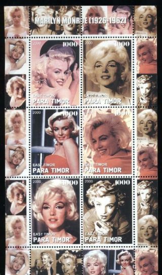 (939026) Marilyn Monroe,  Movie Stars,  Small Lot,  Para Timor