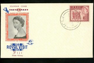 Postal History Fiji 146 Qeii Queen Elizabeth Royal Visit Of 1953 1954 Suva