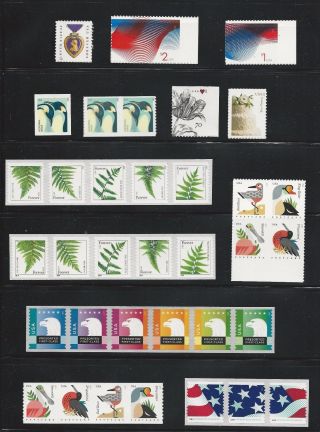 2015 Us Definitive Stamp Year Set Nh As The Scan Shows