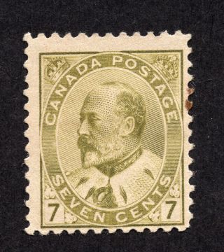 Canada 92 7 Cent Olive Bistre King Edward Vii Issue Mh