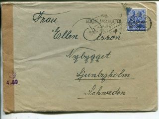 Germany Bizone 50pf Band Overprint On Cover To Sweden.  Essen 30.  6.  1948