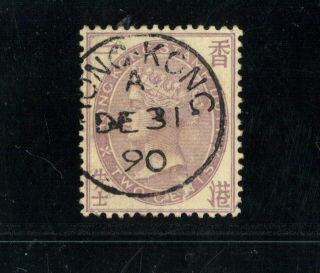 (hkpnc) Hong Kong 1890 Postal Fiscal 2c 31 Dec 1891 Cto Last Day Cds Vfu