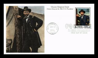 Dr Jim Stamps Us General Ulysses S Grant Civil War First Day Mystic Cover