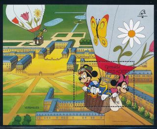 Disney Grenada Grenadines - Souvenir Sheets Philex France Mnh 1066 (1989)