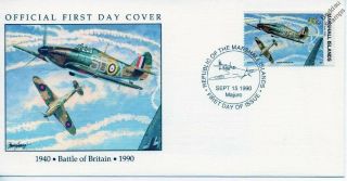 Raf Hawker Hurricane Mk.  I / Battle Of Britain Aircraft Wwii Stamp Fdc