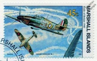 RAF HAWKER HURRICANE MK.  I / Battle of Britain Aircraft WWII Stamp FDC 3