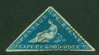 Sg 6a Cape Of Good Hope 1855 - 63.  4d Blue.  Very Fine,  Full Margins