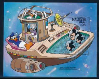 Disney Maldives - Mnh Souvenir Sheet Space 1281 (1988)