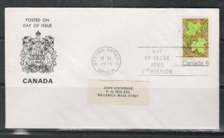 Can 536 - 1971 6c Maple Leaves In 4 Seasons - Fdc On Replacement Cover