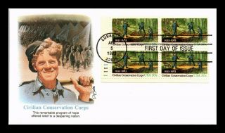 Dr Jim Stamps Us Civilian Conservation Corps First Day Cover Plate Block