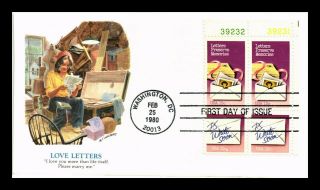Dr Jim Stamps Us Love Letters Preserve Memories Combo Fdc Cover Fleetwood