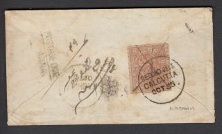 India Kasmir State Stamp On Cover To Calcutta,  Postage Due Marking