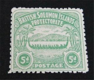 Nystamps British Solomon Islands Stamp 5 Og H $72
