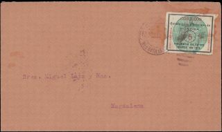 1913 Mexico Single On Cover Local Rate