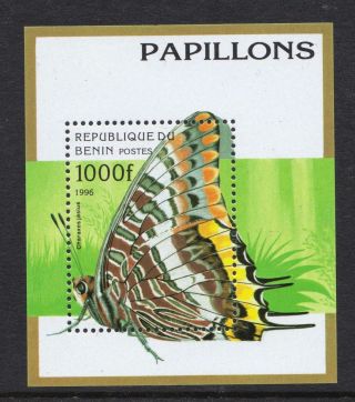 Benin 1996 Foxy Charaxes Butterfly - Mnh Mini Sheetlet - Cat £4.  50 - (81)