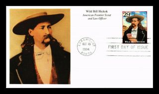 Dr Jim Stamps Us Wild Bill Hickok Legends Of The West First Day Cover Mystic