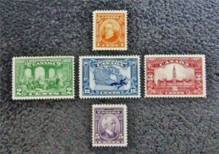 Nystamps Canada Stamp 141 - 145 Og H $45