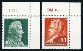 East Germany Ddr 1956 Stamps Sc 278 - 279 - Complete Set - Mnh