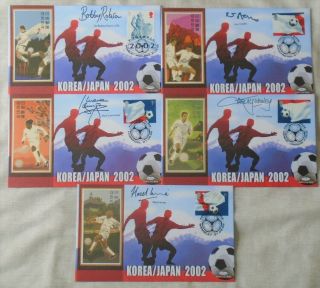 Gb 5 Signed Covers Set Limited Edition - Football World Cup 2002