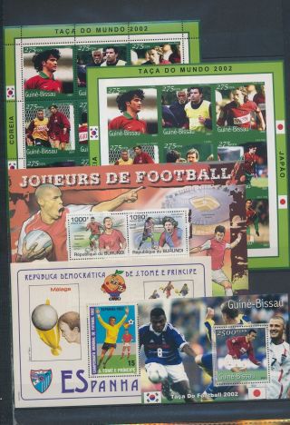 Ab1 - 2552 World Football Players Soccer Good Sheets Mnh