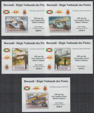 S944.  Burundi - Mnh - Transport - Airplanes - Famous People - Deluxe