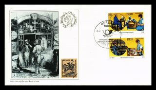 Dr Jim Stamps Telephone Telegraph Fdc Combo Ddr East Germany Legal Size Cover