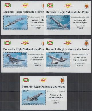 S944.  Burundi - Mnh - Transport - Airplanes - Supersonic - Deluxe