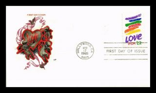 Us Cover Love Cupid Heart Fdc House Of Farnum Cachet
