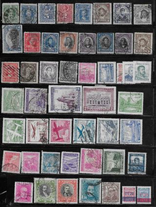 50 Chile Stamps W/air Post From Quality Old Album