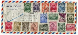 Dh - Ecuador 1948 Multiple Franking Airmail Via Miami - Registered Cover To Italy