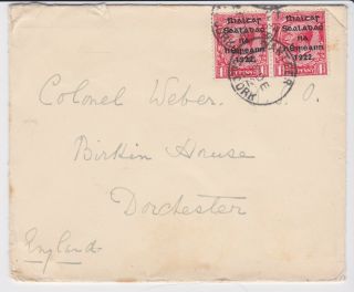 Stamps 1922 Ireland Envelope County Cork To Dorchester Postal History
