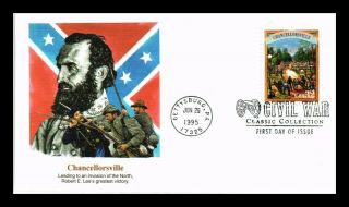 Dr Jim Stamps Us Chancellorsville Battle Civil War First Day Cover General Lee
