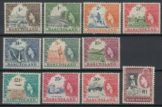 Basutoland 1961 - 1963 Sg 69 - 79/ Scott 72 - 82,  Mnh,  Queen Elizabeth Ii