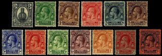 1922 - 26 Turks & Caicos Islands 44 - 55 & 57 - Ognh & Ogxlh - Vf - $33.  00 (e 3360)