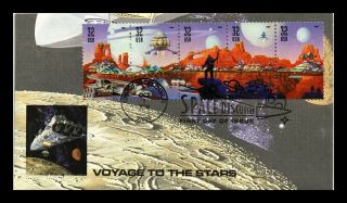 Dr Jim Stamps Us Voyage To The Stars Space Fantasy Fdc Cover Combo
