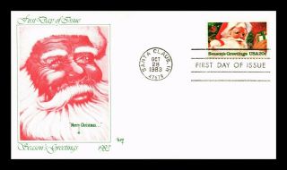 Dr Jim Stamps Us Santa Claus Indiana Marg First Day Cover Christmas
