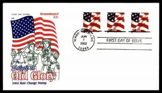 Mayfairstamps Us Fdc 2002 Salute Of Old Glory Rate Change Stamp Washington Dc Fi