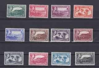 Montserrat 1941,  Sc 92 - 103,  Cv $57,  Full Set,  Perf 14 & 12,  