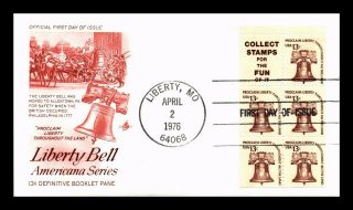 Dr Jim Stamps Us Liberty Bell Americana Booklet Pane First Day Cover Art Craft