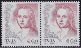 Italy 2002 Woman In Art €0,  41 Pair Variety Mnh B16067